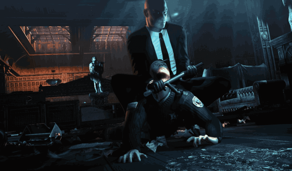 Hitman Absolution mission in crowded city