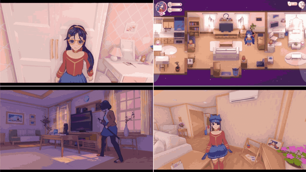 MiSide player exploring virtual world