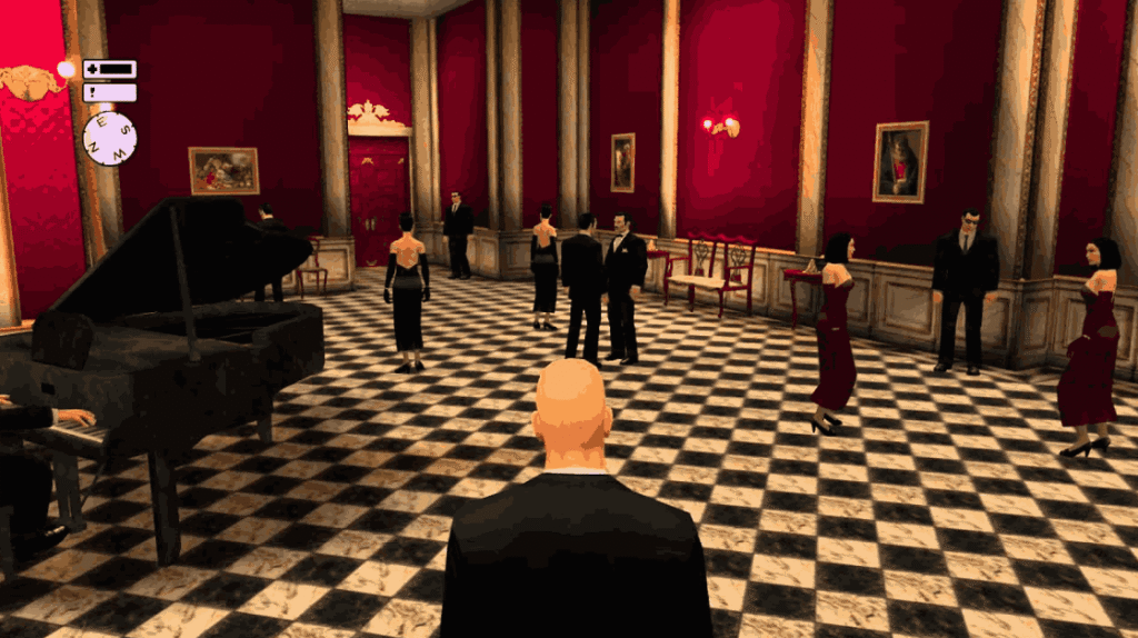 Stealth gameplay in Hitman 2 Silent Assassin