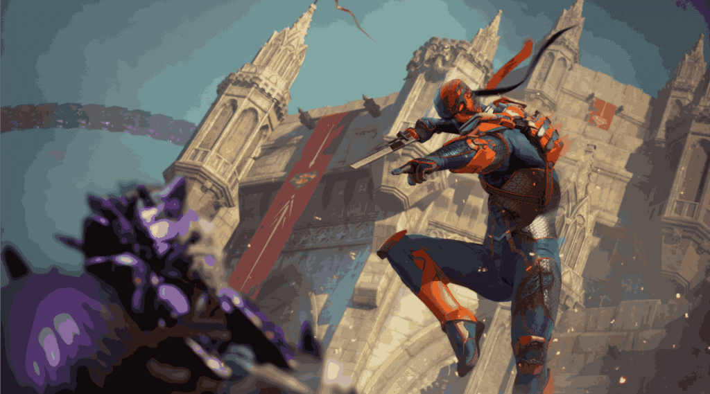 Deadshot aiming with his sniper rifle