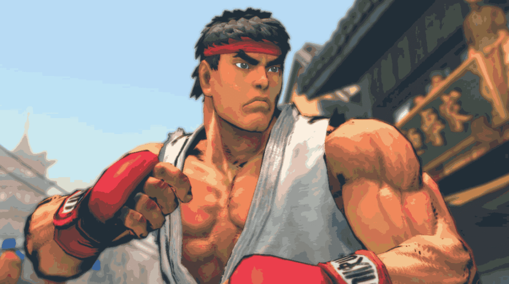 Ryu performing Hadouken in Street Fighter 4