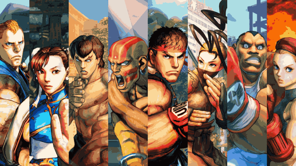 Character select screen in Street Fighter 4 PC