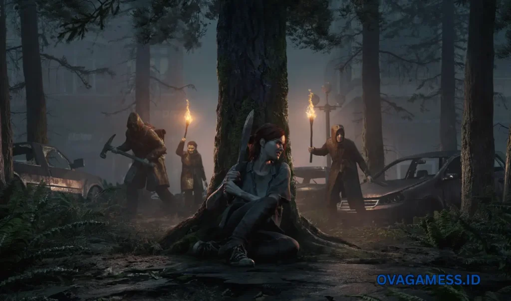 TLOU 2 Ellie and Joel cinematic screenshot