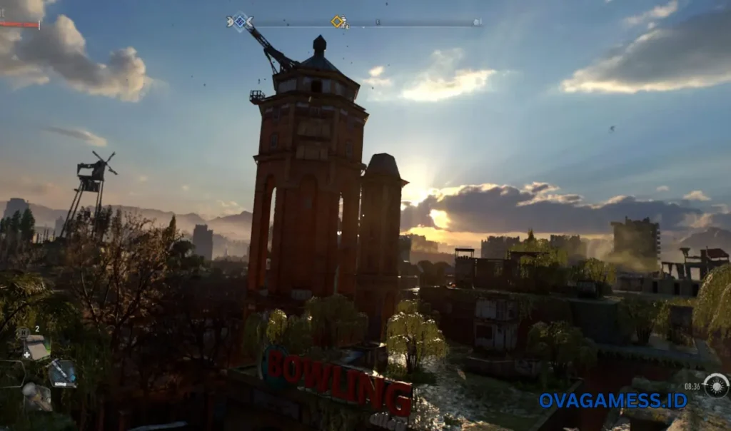 Game interface showing Dying Light 2 inventory and weapons