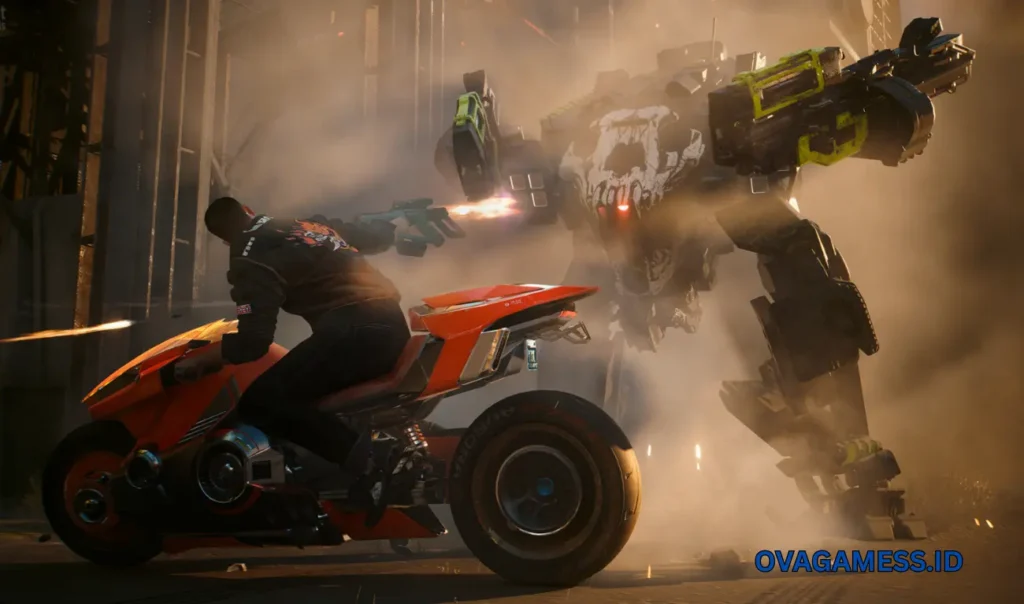 Cyberpunk 2077 combat gameplay scene